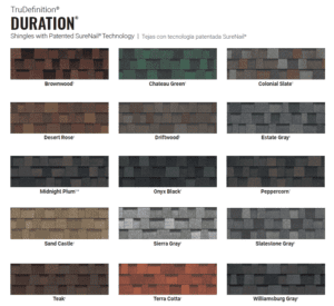 OC color chart